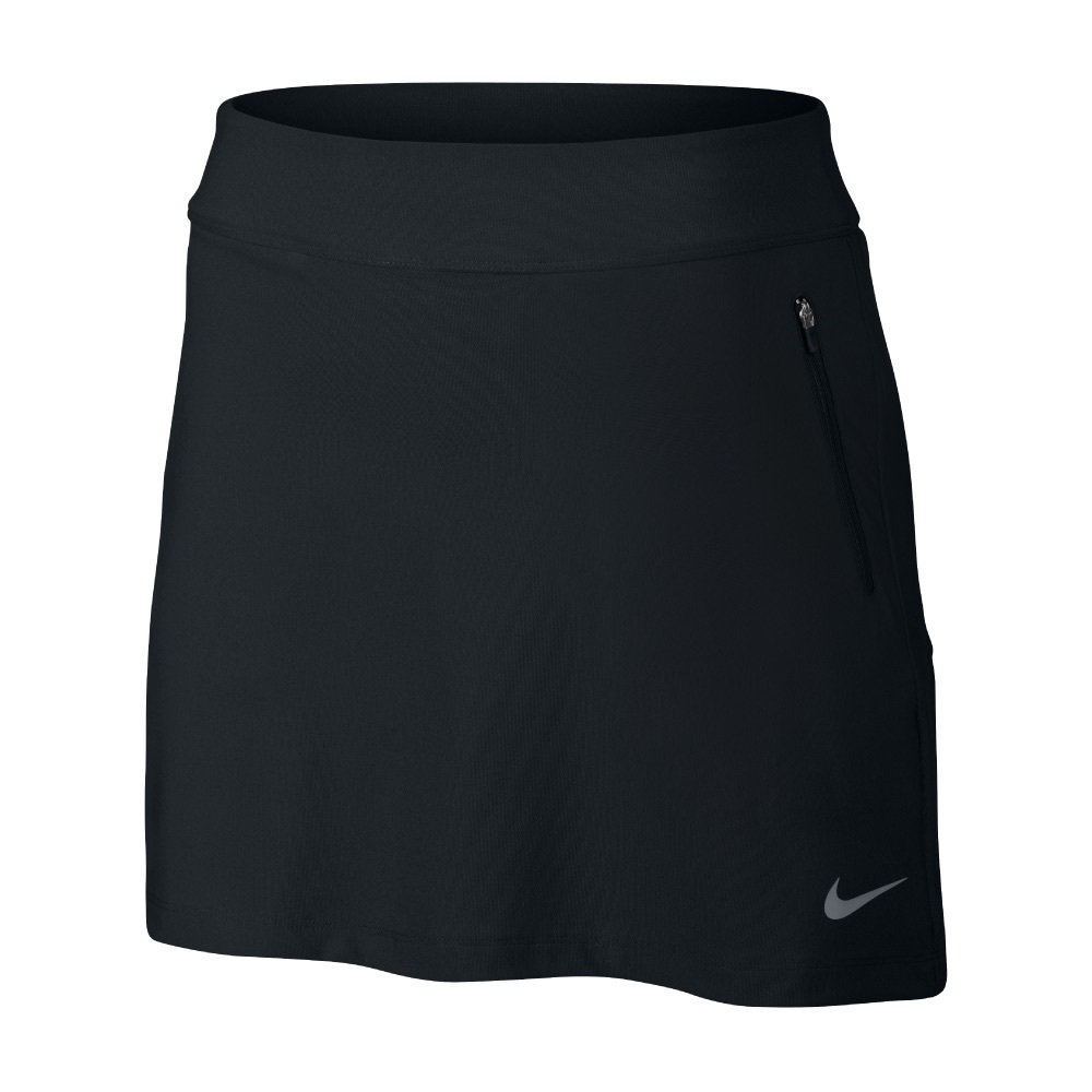 Nike Golf Black Skort No-Sew Golf Skirt Tour Performance Dri Fit Pleated Spandex
